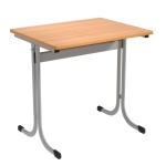 Schülertisch-1 Platz, ohne Ablage mit seitlichen Mappenhaken, 70x55 cm BxT 